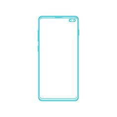 Digital Samsung Galaxy S10 Plus Line Art Svg Vector, Free Vectors File